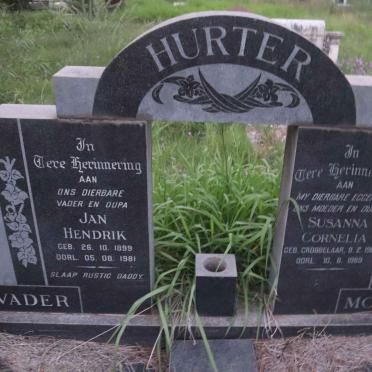 HURTER Jan Hendrik 1899-1981 &amp; Susanna Cornelia GROBBELAAR 1908-1969