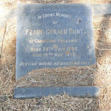 HUNT Frank Gerald 1880-1942