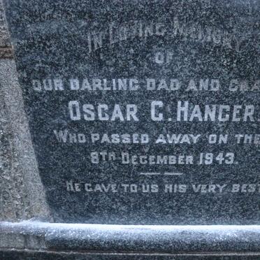 HANGER Oscar G. -1943
