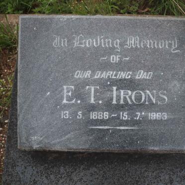 IRONS E.T. 1886-1963