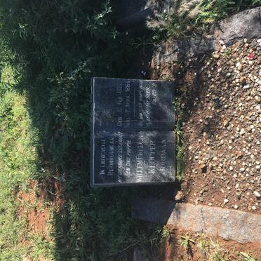 JORDAAN Willem Frederik Klopper 1922-1964