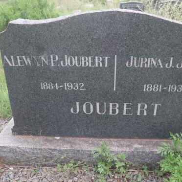 JOUBERT Alewyn P. 1884-1932 &amp; Jurina J. 1881-1934