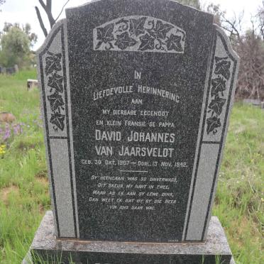 JAARSVELDT David Johannes, van 1907-1942