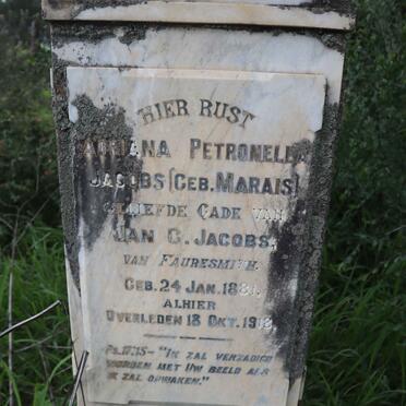JACOBS Adriana Petronella nee MARAIS 1881-1918
