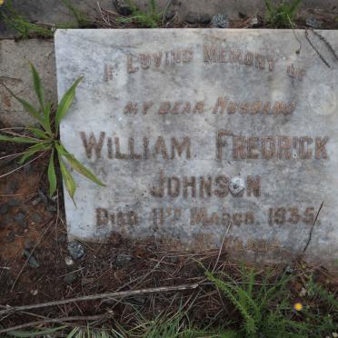 JOHNSON William Fredrick -1935