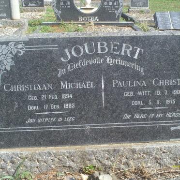 JOUBERT Christiaan Michael 1894-1963 &amp; Paulina Christina WITT 1907-1975