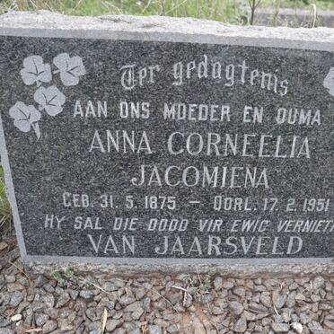 JAARSVELD Anna Corneelia Jacomiena, van 1875-1951