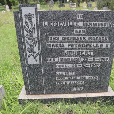 JOUBERT Maria Petronella S. nee MARAIS 1866-1947