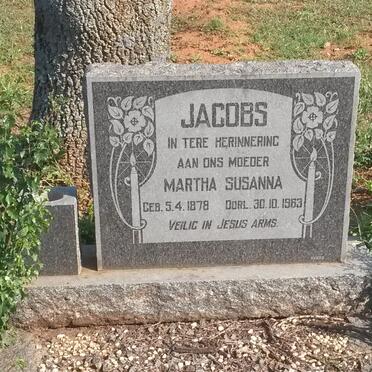 JACOBS Martha Susanna 1878-1963