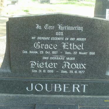 JOUBERT Pieter Roux 1906-1977 &amp; Grace Ethel KROON 1907-1956