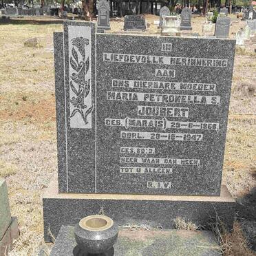 JOUBERT Maria Petronella S. nee MARAIS 1866-1947