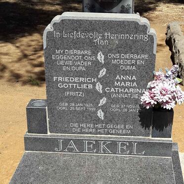 JAEKEL Friederich Gottlieb 1925-1999 &amp; Anna Maria Catharina 1922-2011