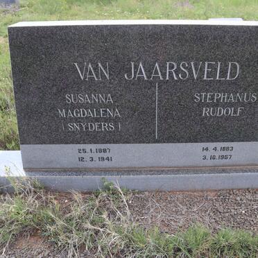 JAARSVELD Stephanus Rudolf, van 1883-1957 &amp; Susanna Magdalena SNYDERS 1887-1941