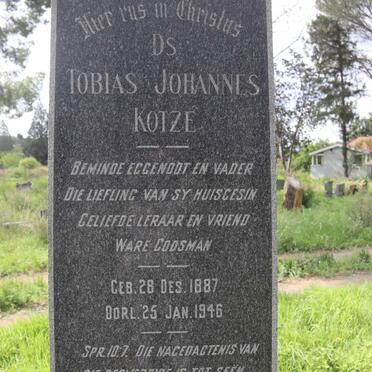 KOTZE Tobias Johannes 1887-1946