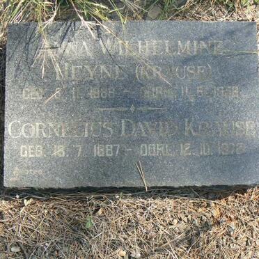 KRAUSE Cornelius David 1887-19?? :: HEYNE Anna Wilhelmine nee KRAUSE 1888-195?
