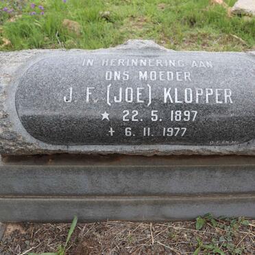KLOPPER J.F. 1897-1977