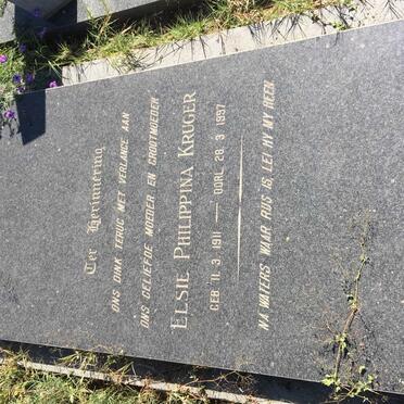 KRUGER Barend Johannes 1905-1967 &amp; Elsie Philippina 1911-1997