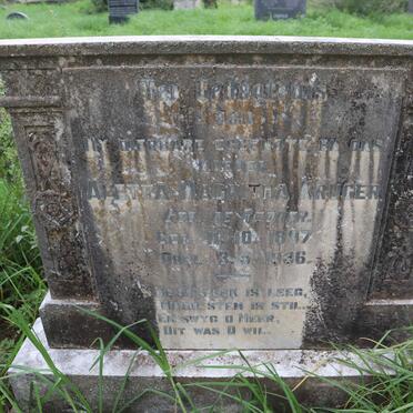 KRUGER Aletta Magritha nee DE REDDER 1897-1936