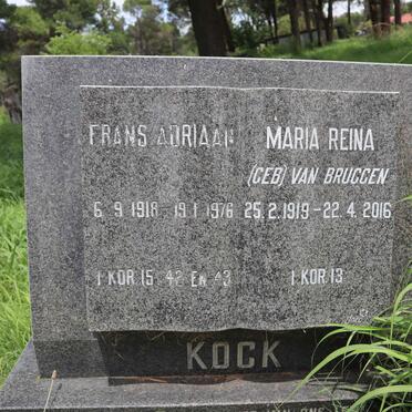 KOCK Frans Adriaan 1918-1976 &amp; Maria Reina VAN BRUGGEN 1919-2016