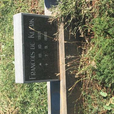 KLERK Francois, de 1921-1986 &amp; Magdalena Susanna 1922-1963