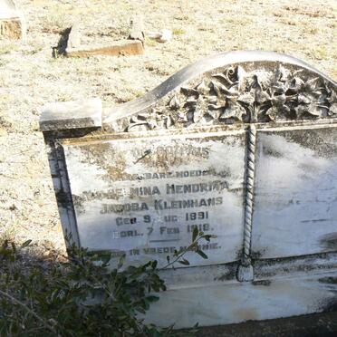 KLEINHANS Wilhelmina Hendrina Jacoba 1891-1918