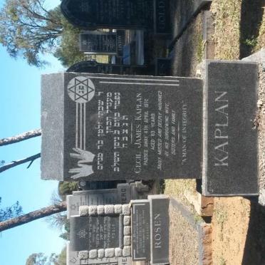 KAPLAN Cecil James -1972