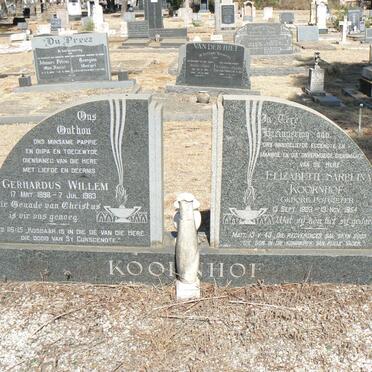 KOORNHOF Gerhardus Willem 1898-1983 &amp; Elizabeth Sarelina POTGIETER 1903-1954