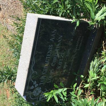 KOTZÉ Louis Christiaan 1904-1967