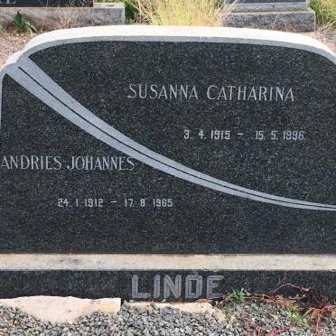 LINDE Andries Johannes 1912-1965 &amp; Susanna Catharina 1915-1996