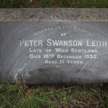 LEITH Peter Swanson -1935