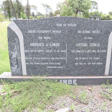 LINDE Andries J. 1875-1947 &amp; Gertruide Cornelia MAAS 1884-1948