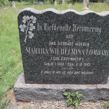 LOMBARD Martha Wilhelmina nee CRUYWAGEN 1868-1947