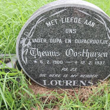LOURENS Theunis Oosthuizen 1900-1937
