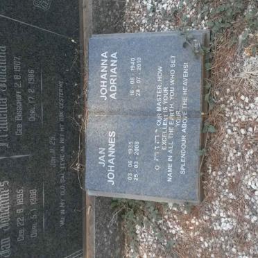 LINDE Jan Johannes, van der 1935-2008 &amp; Johanna Adriana 1940-2010