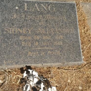 LANG Stoney Alexander 1886-1949