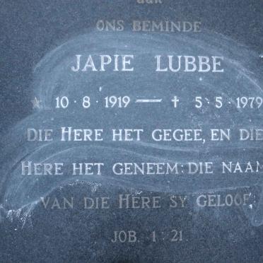 LUBBE Japie 1919-1979