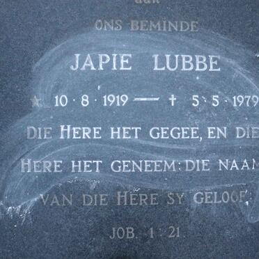 LUBBE Japie 1919-1979