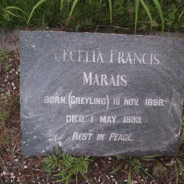 MARAIS Cecilia Francis nee GREYLING 1899-1933