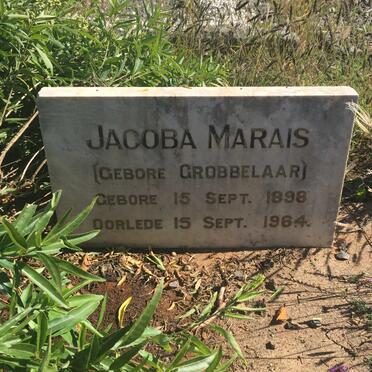 MARAIS Jacoba nee GROBBELAAR 1898-1964