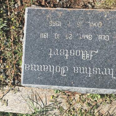 MOSTERT Christina Johanna nee SMIT 1911-1965