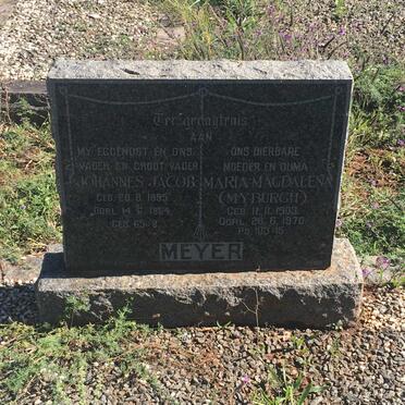 MEYER Johannes Jacob 1895-1964 &amp; Maria Magdalena MYBURGH 1903-1970