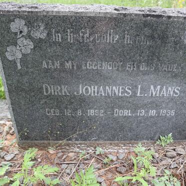 MANS Dirk Johannes L. 1892-1935