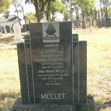 MELLET Charles Petrus 1832-1914 &amp; Anna Maria DU PLESSIS 1943-1911