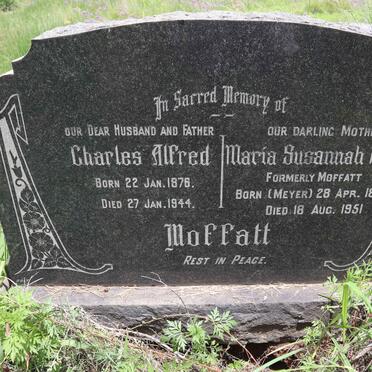 MOFFATT Charles Alfred 1876-1944 &amp; Maria Susannah MARX formerly MOFFATT nee MEYER 1887-1951