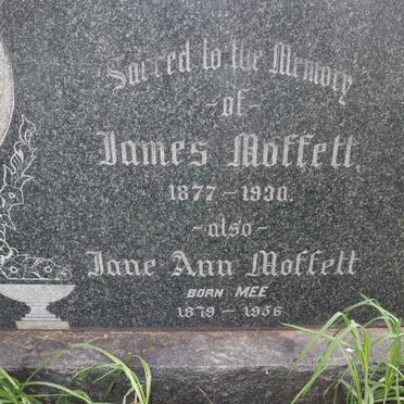 MOFFETT James 1877-1930 &amp; Jane Ann MEE 1879-1956