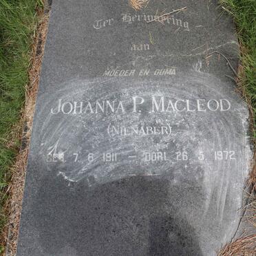 MACLEOD Johanna P. nee NIENABER 1911-1972