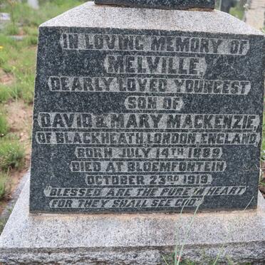 MACKENZIE Melville 1889-1919