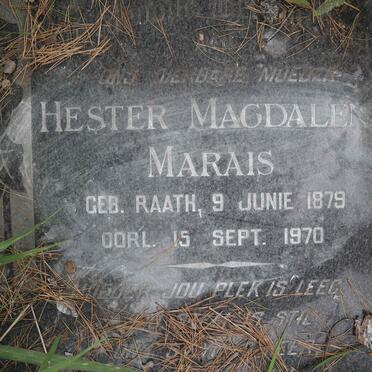 MARAIS Hester Magdalena nee RAATH 1879-1970