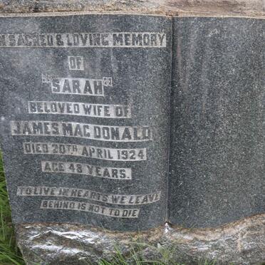 MACDONALD Sarah -1924