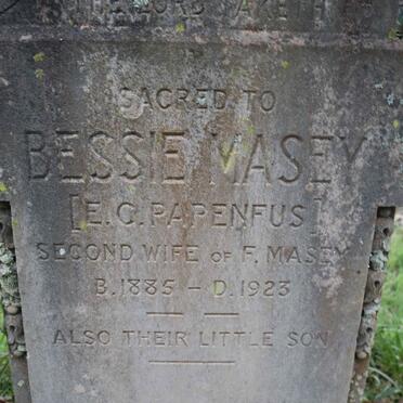 MASEY Bessie nee PAPENFUS 1885-1923 :: MASEY Son